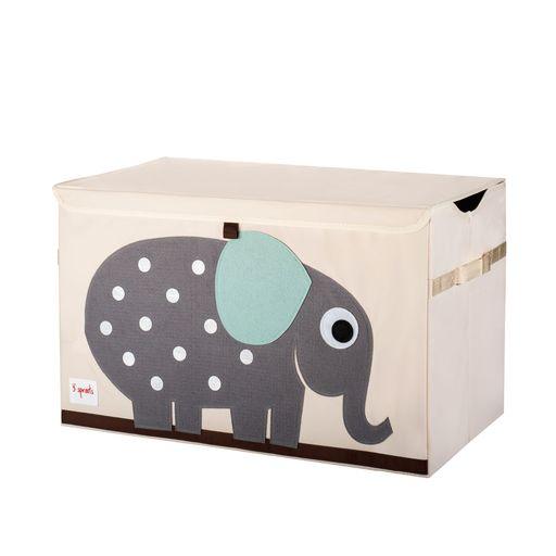3 Sprouts - Baúl Organizador Grey Elephant - Elefante