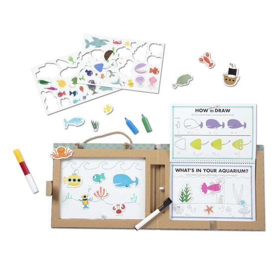 Melissa & Doug - Play, Draw, Create Reusable Drawing & Magnet Kit - Ocean