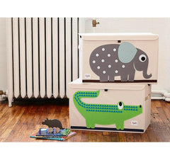 3 Sprouts - Baúl Organizador Grey Elephant - Mi Bebe Market