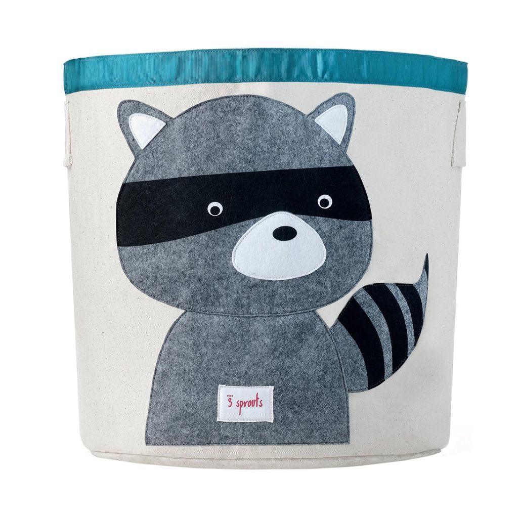 3 Sprouts - Cesto de Juguetes Grey Raccoon