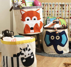 Cestos de 3 Sprouts, con divertidos diseños, para acomodar los juguetes de tu bebe