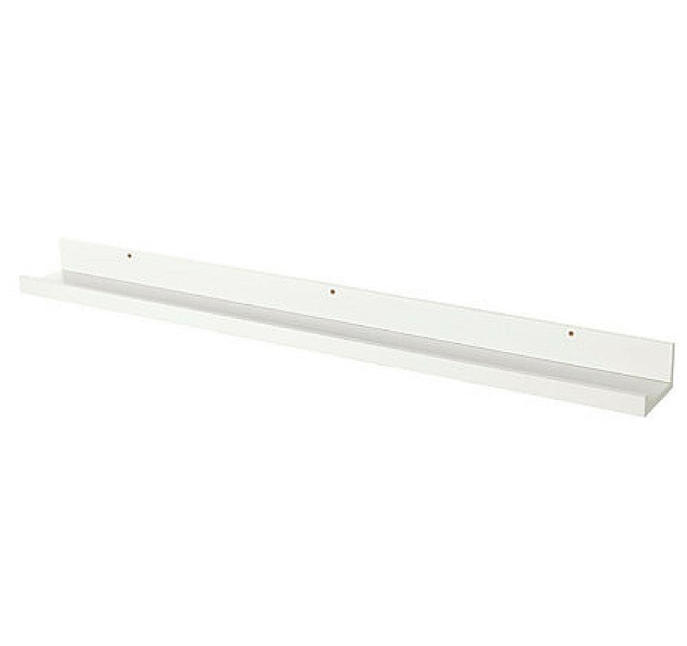 Ikea - Estante Largo Con Ranura, Blanco Mate