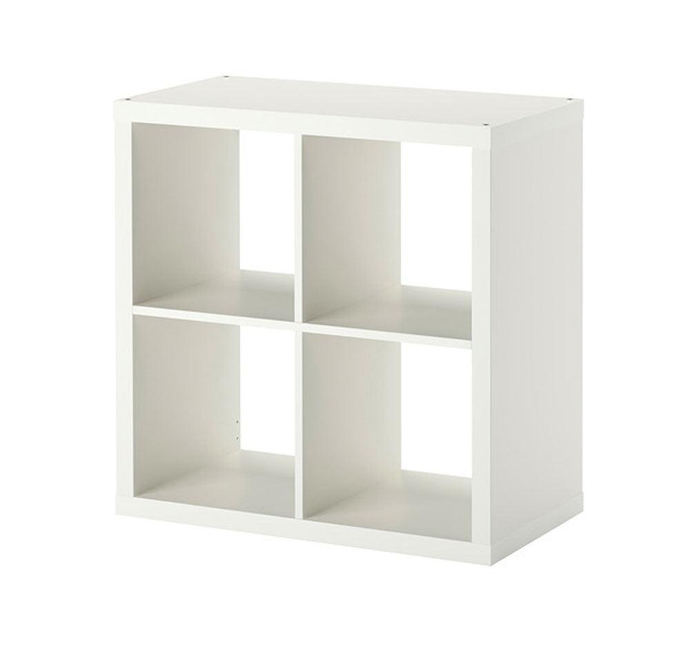 Ikea - Mueble de 4 espacios, blanco mate