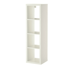 Ikea - Mueble de 4 espacios vertical u horizontal, Blanco Mate
