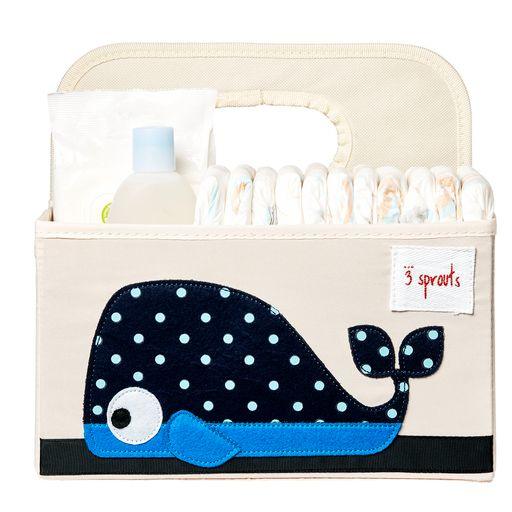 3 Sprouts –  Diaper Caddy Whale / Ballena