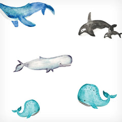 Lulujo - Whales Cotton Swaddle -Sabanilla Ballena - Mi Bebe Market