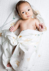 Lulujo - Fawn Cotton Swaddle -Sabanilla Venado - Mi Bebe Market