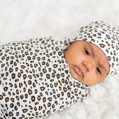Lulujo - Leopard Cotton Swaddle -Sabanilla Leopardo - Mi Bebe Market