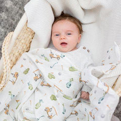 Lulujo - Golf Cotton Swaddle -Sabanilla - Mi Bebe Market