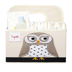 3 Sprouts –  Diaper Caddy Owl /Buho