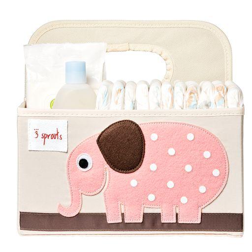 3 Sprouts –  Diaper Caddy Elephant / Elefante