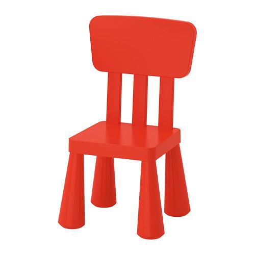 Ikea - Silla de plástico, roja